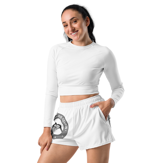 Women’s Skeleton Heart Hands Athletic Shorts