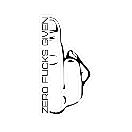 6" 50/50 Middle Finger Sticker Black (RIGHT side placement)