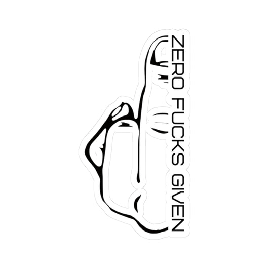 6" 50/50 Middle Finger Sticker Black (LEFT side placement)