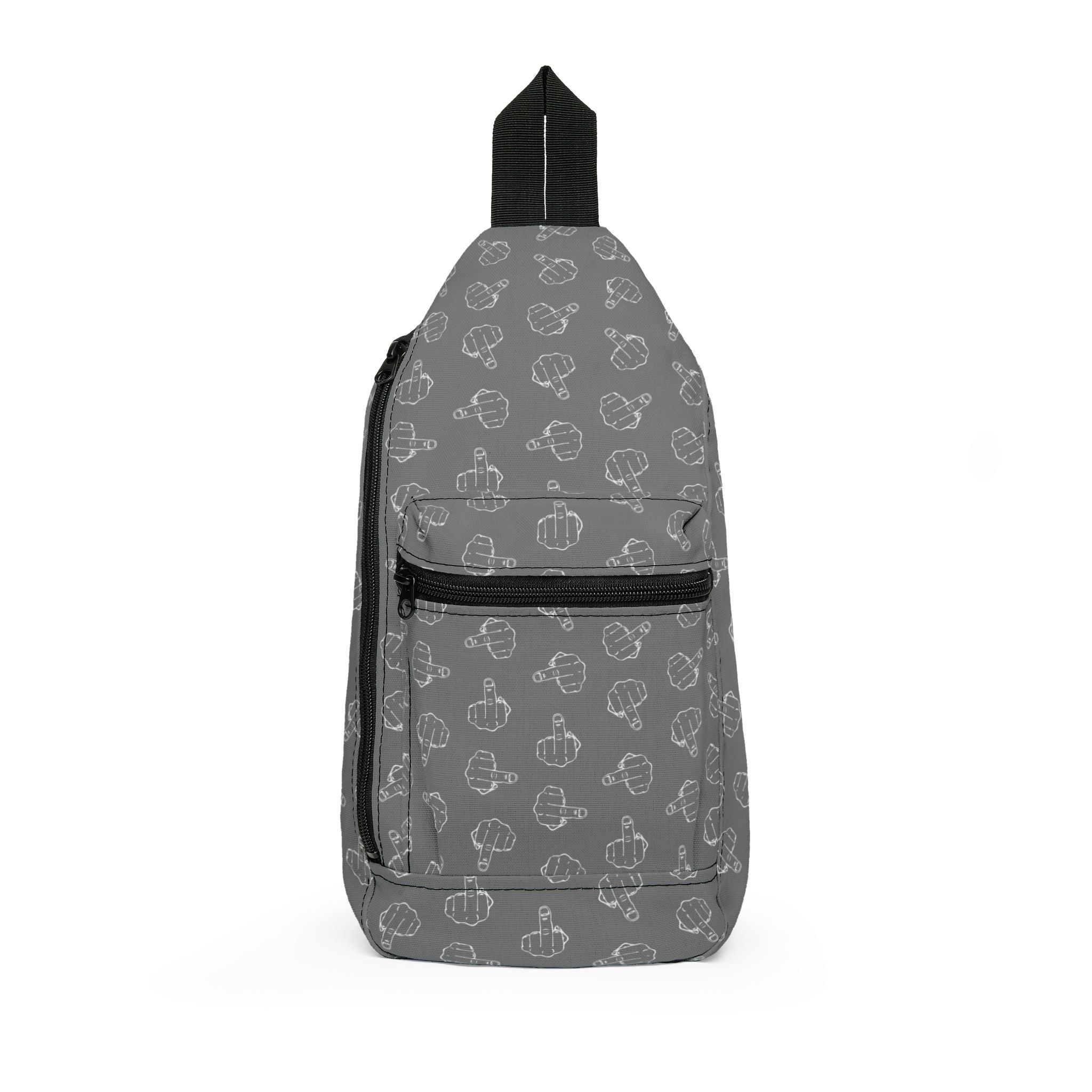 Zero Fucks Given Middle Finger All Over Print Sling Bag
