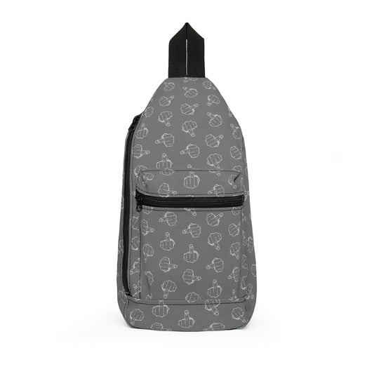 Zero Fucks Given Middle Finger All Over Print Sling Bag