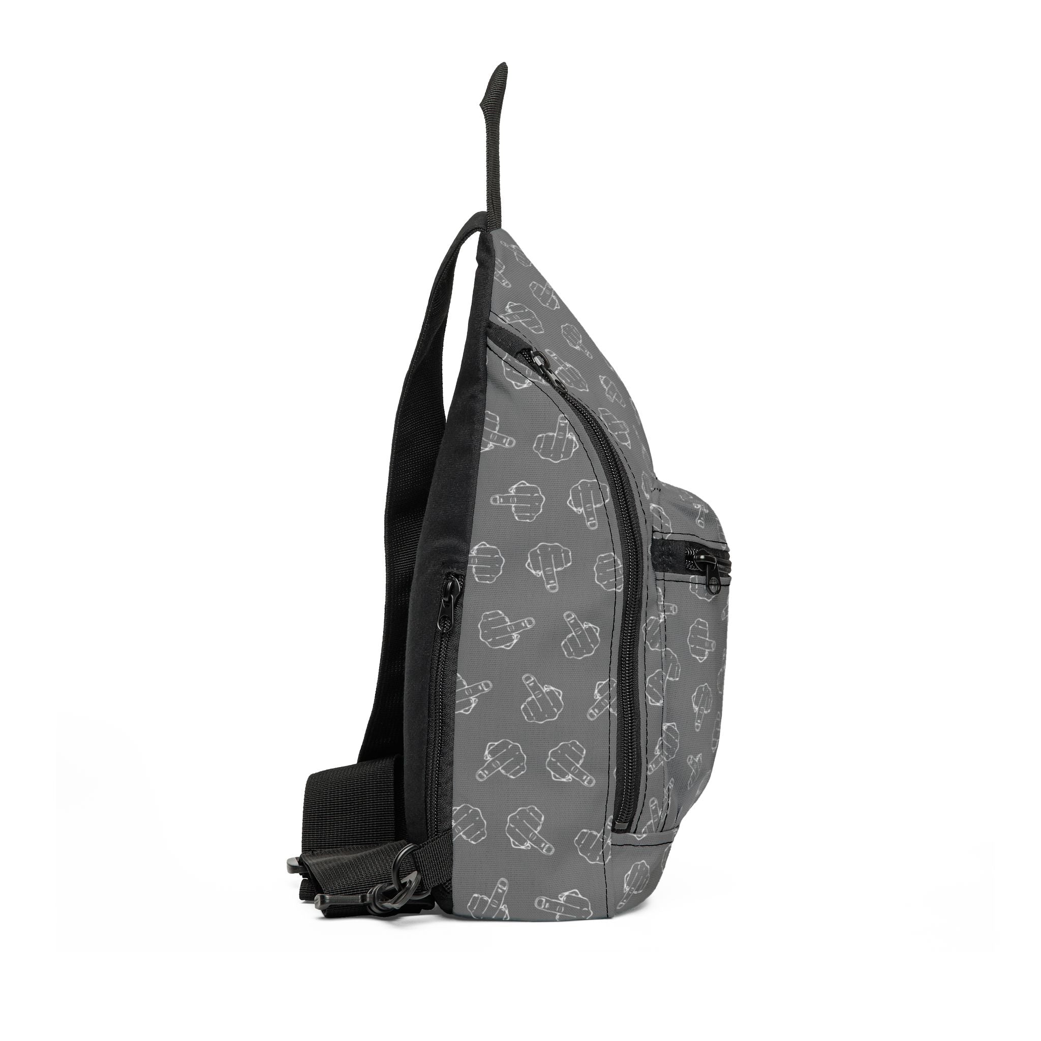 Zero Fucks Given Middle Finger All Over Print Sling Bag