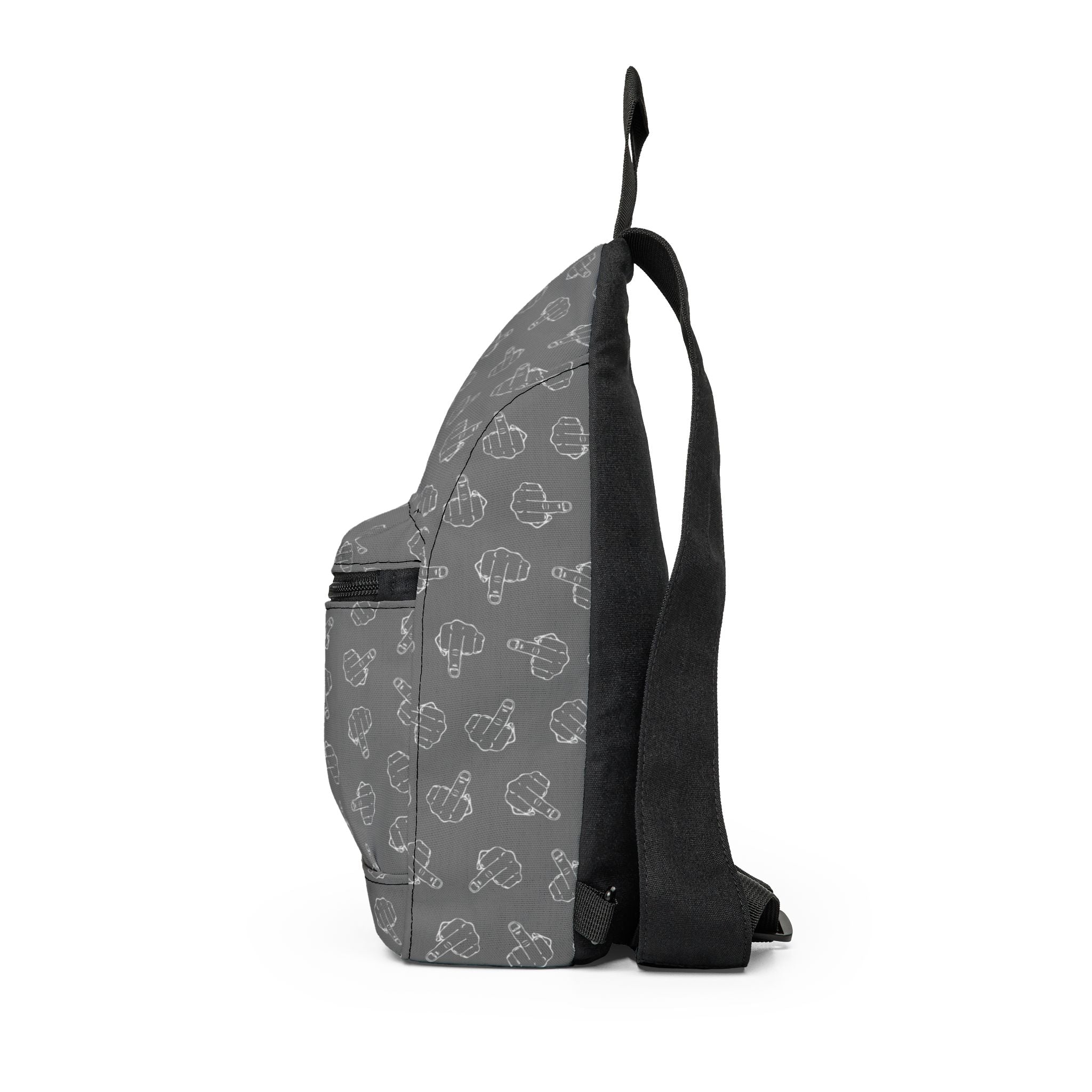 Zero Fucks Given Middle Finger All Over Print Sling Bag