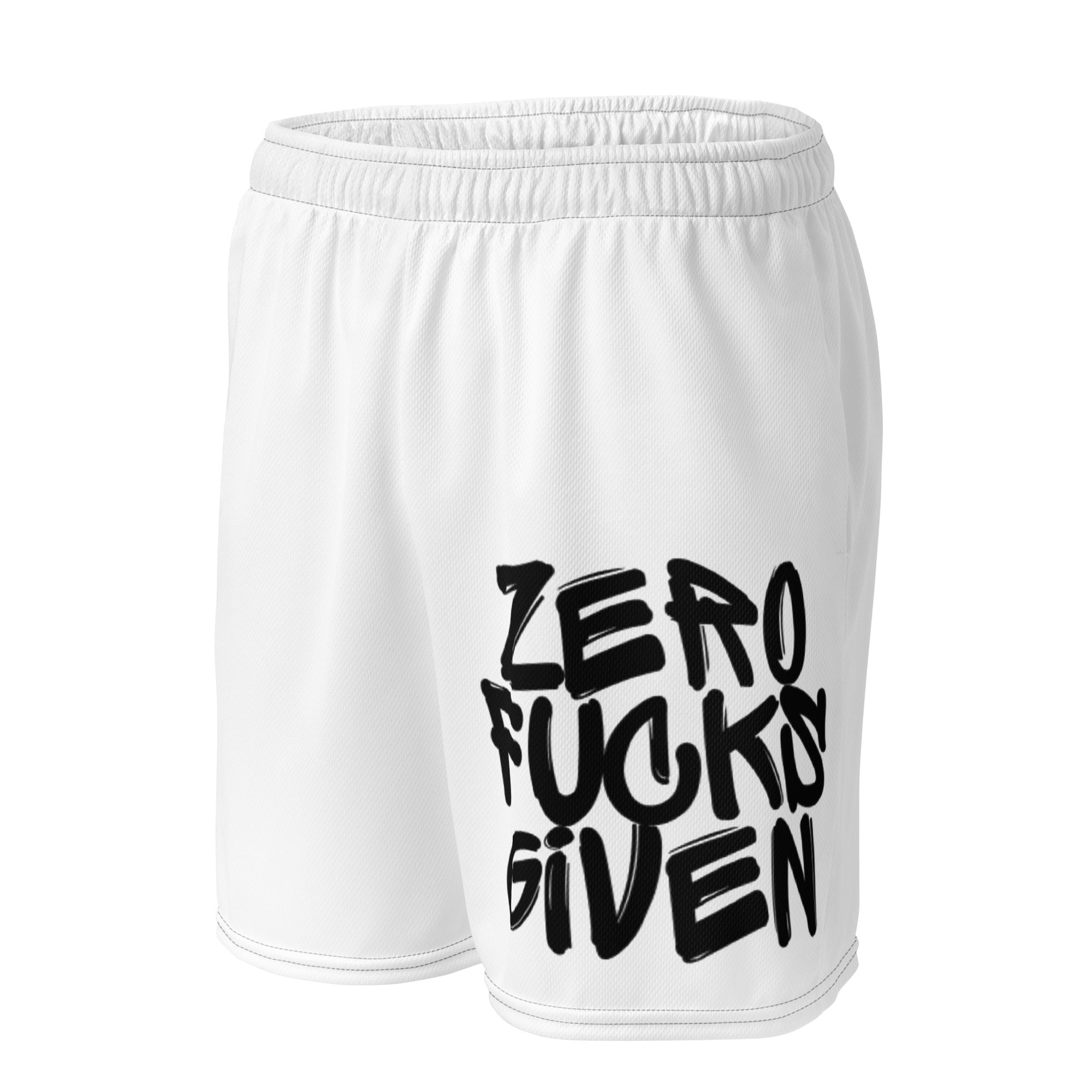 Zero Fucks Given Graffiti Unisex Mesh Shorts