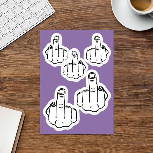 Zero Fucks Given Classic Middle Finger Sticker Sheet