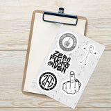 Zero Fucks Given Classic Logos Sticker Sheet 2