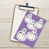 Zero Fucks Given Classic Middle Finger Sticker Sheet