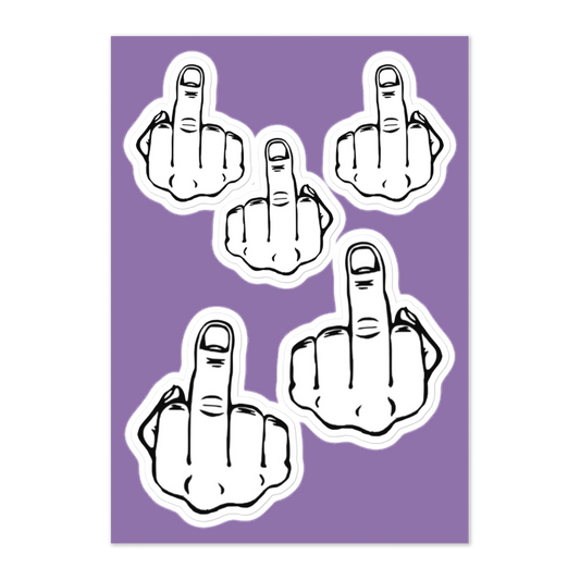 Zero Fucks Given Classic Middle Finger Sticker Sheet