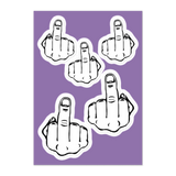 Zero Fucks Given Classic Middle Finger Sticker Sheet