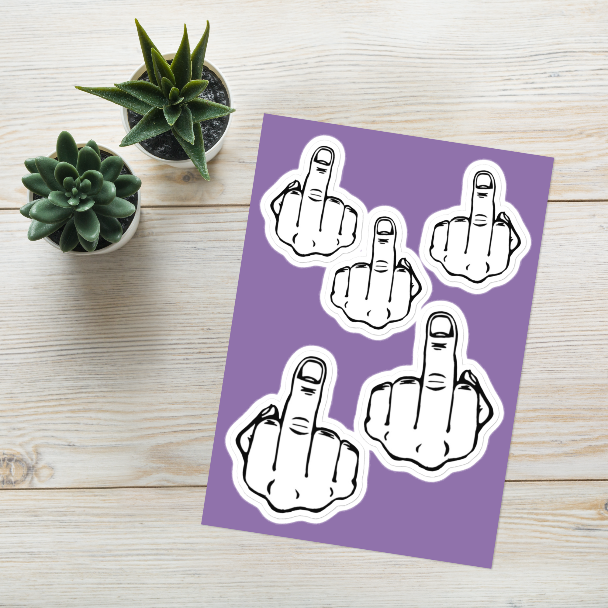 Zero Fucks Given Classic Middle Finger Sticker Sheet