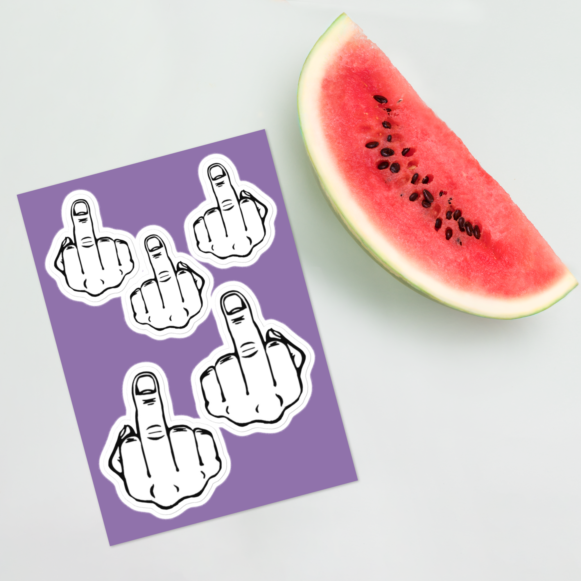 Zero Fucks Given Classic Middle Finger Sticker Sheet