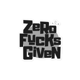 Zero Fucks Given Bold Logo with Zhad Bubble Free Sticker