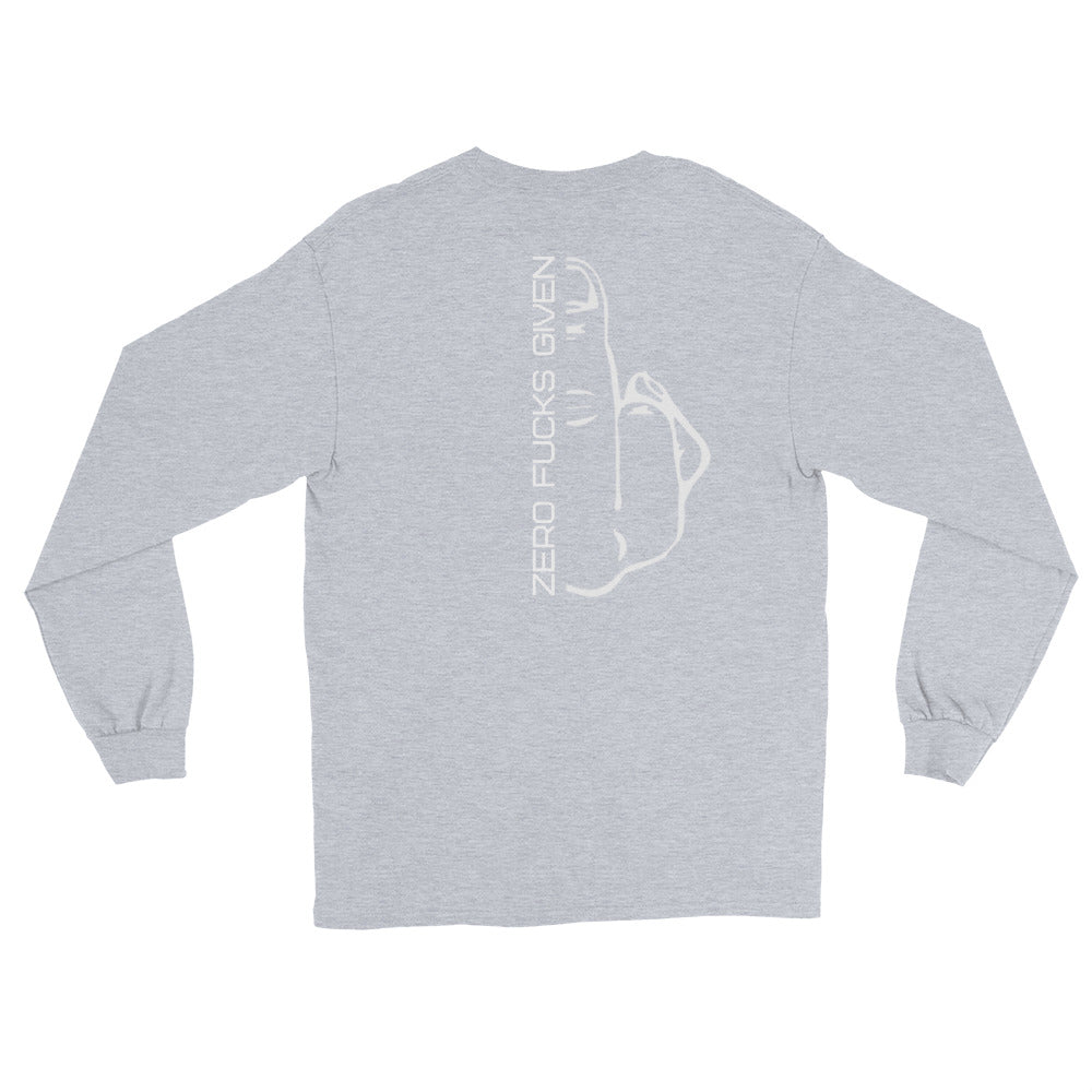 Long-Sleeved Illustrative Middle Finger Shirt