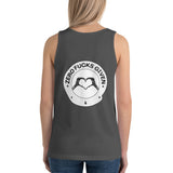 Women's Zero Fucks Given Skeleton Heart Hands Tank Top