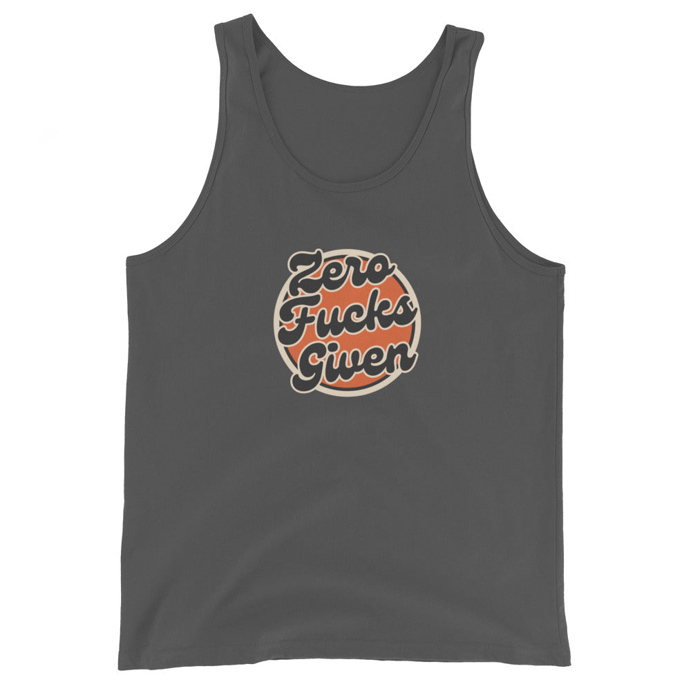 Zero Fucks Given Retro Logo Tank