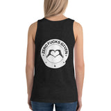 Women's Zero Fucks Given Skeleton Heart Hands Tank Top