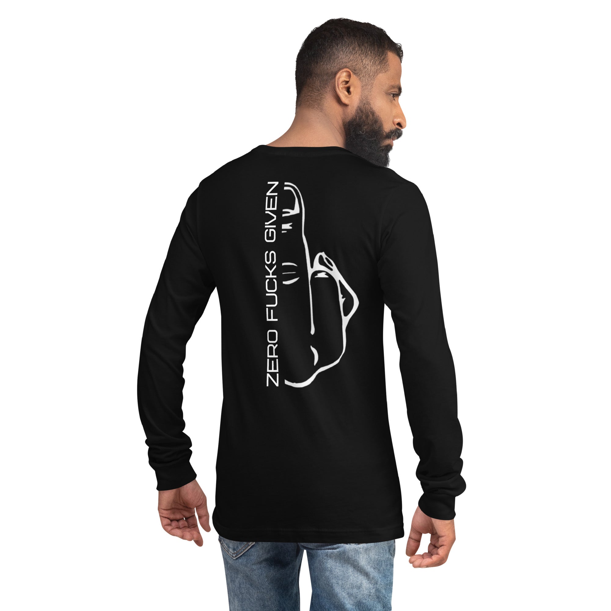 50/50 Middle Finger Long Sleeve Shirt