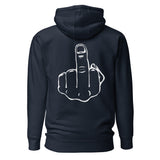 Zero Fucks Given Middle Finger (back) Unisex Hoodie