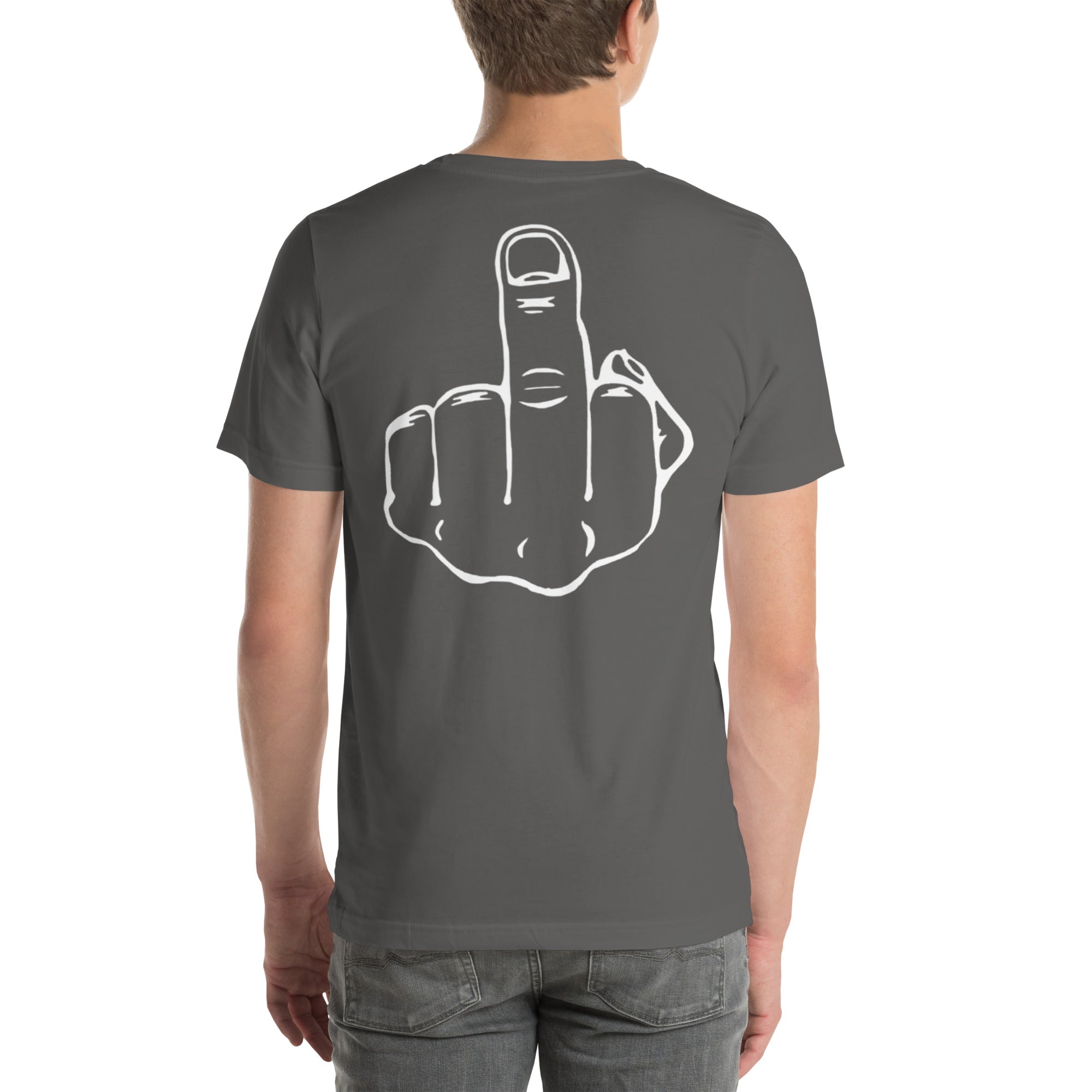 Zero Fucks Given Middle Finger (back) Unisex T