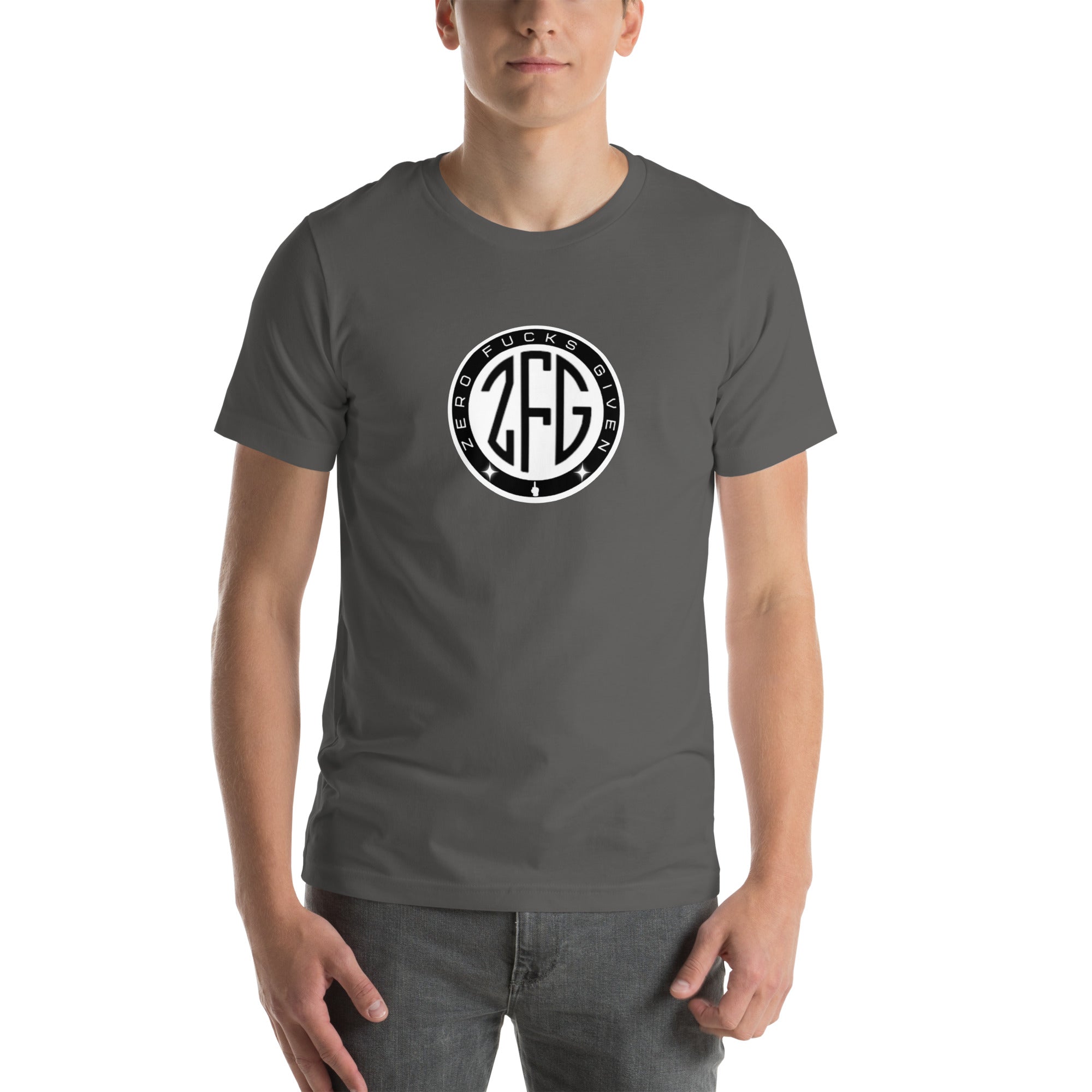 Zero Fucks Given Monogram Logo Unisex T