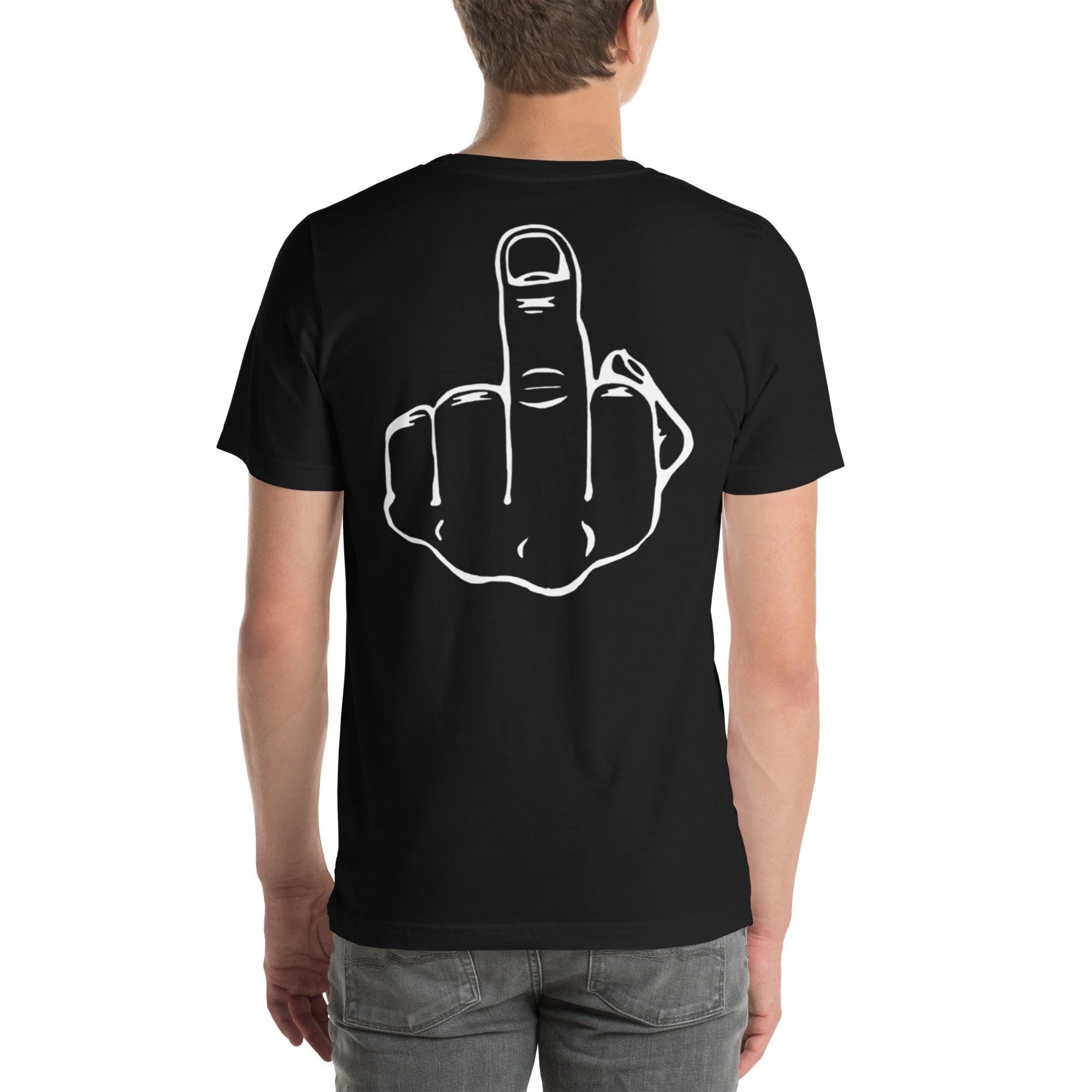 Zero Fucks Given Middle Finger (back) Unisex T