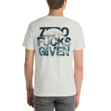 Zero Fucks Given Moon Over Ocean Waves Unisex T