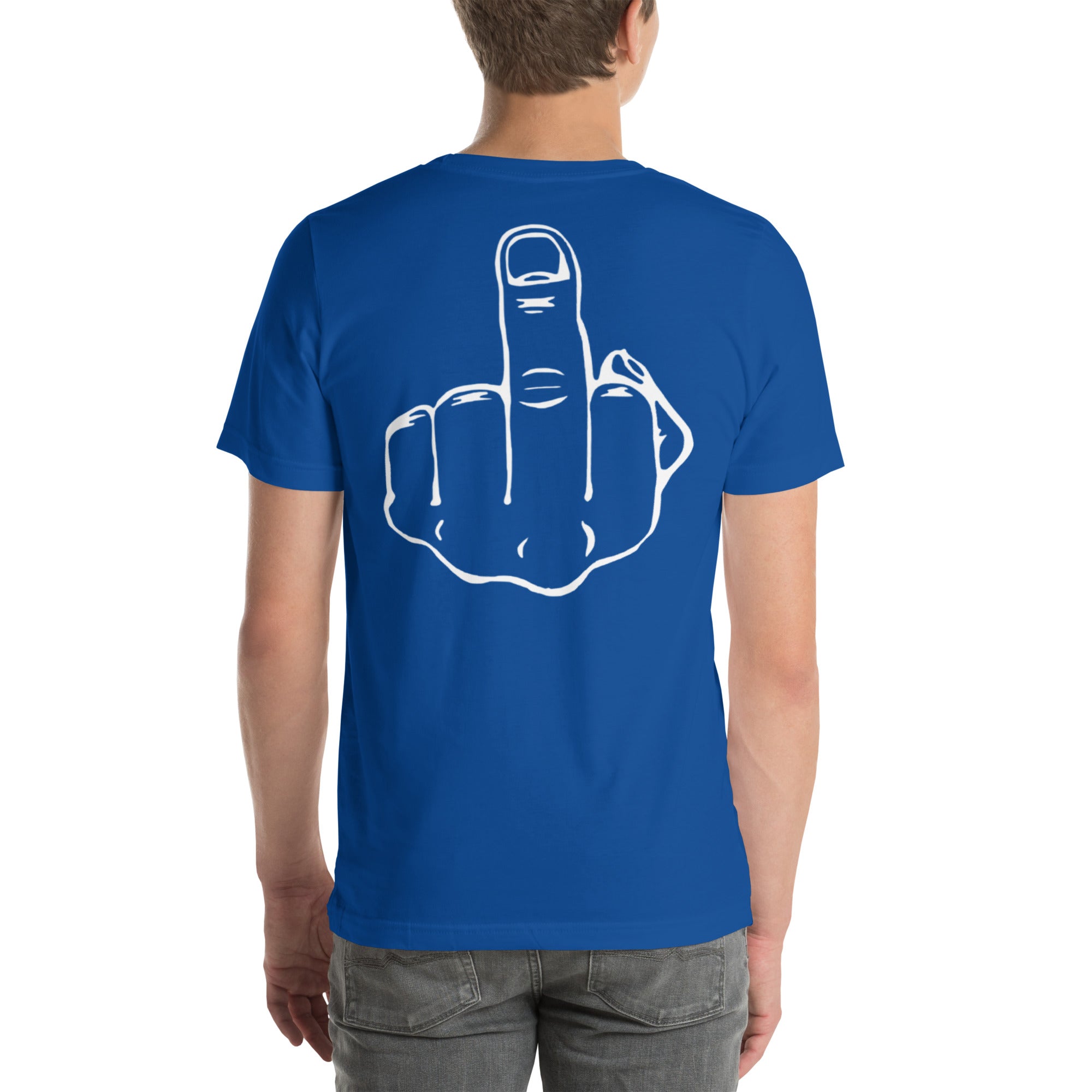 Zero Fucks Given Middle Finger (back) Unisex T