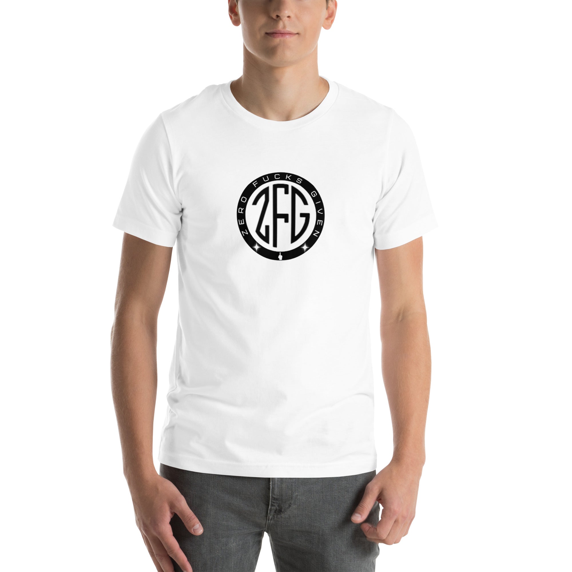 Zero Fucks Given Monogram Logo Unisex T